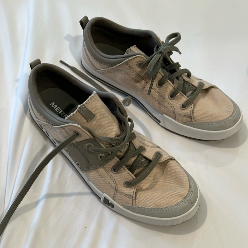 Merrell canvas shoes. Whitecap gray